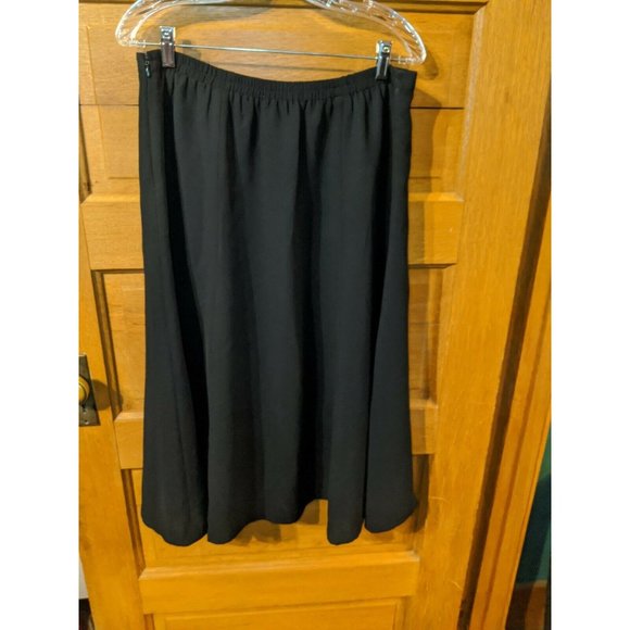 Brownstone Studio Size PL Black Skirt Long Straight Lined Petite - Picture 2 of 4